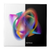 Kleurlicht regenboog tegeltje (Voorkant)