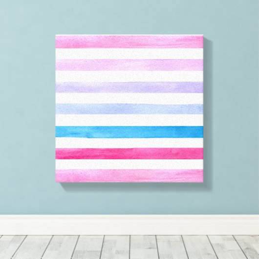 Kleurlijnen Canvas Afdruk (Insitu (Houten vloer))