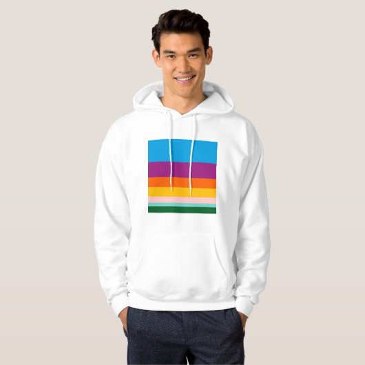 Kleurlijnen Hoodie (Voorkant volledig)