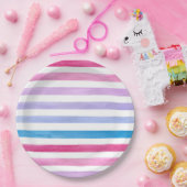 Kleurlijnen Papieren Bordje (Feest)