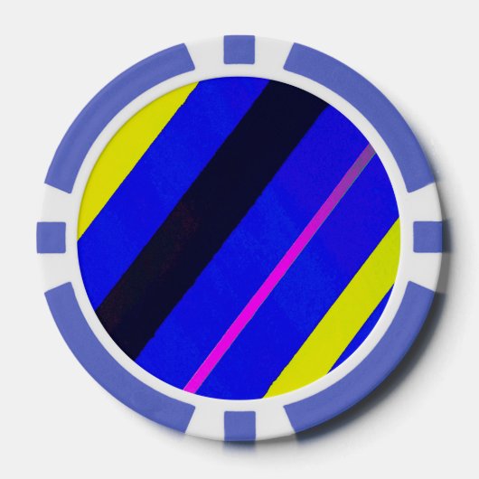 Kleurlijnen Poker Chips (Voorkant)