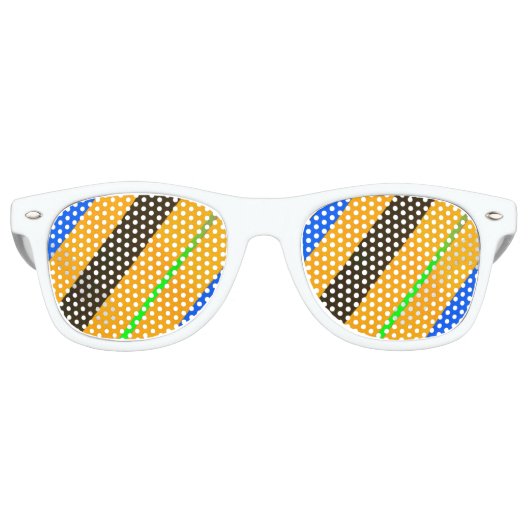 Kleurlijnen Retro Zonnebril (Voorkant)