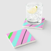 Kleurlijnen Stenen Onderzetter (Zijkant)