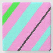 Kleurlijnen Stenen Onderzetter (Voorkant)