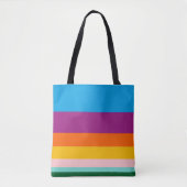 Kleurlijnen Tote Bag (Voorkant)