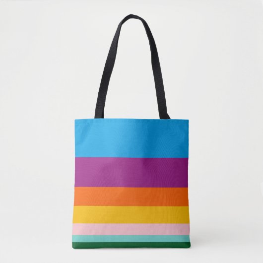 Kleurlijnen Tote Bag (Voorkant)
