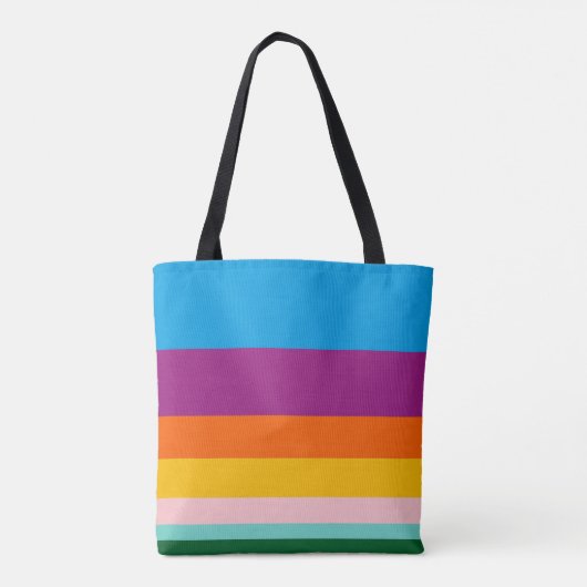 Kleurlijnen Tote Bag (Achterkant)