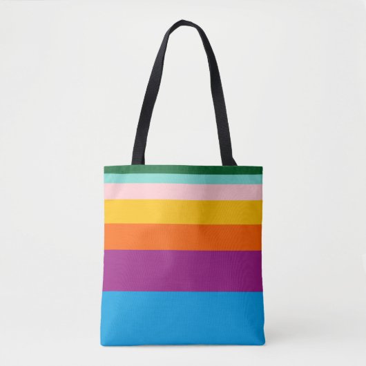 Kleurlijnen Tote Bag (Voorkant)