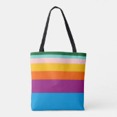 Kleurlijnen Tote Bag (Achterkant)