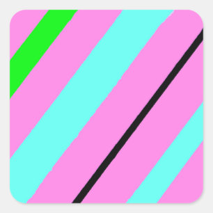 Kleurlijnen Vierkante Sticker