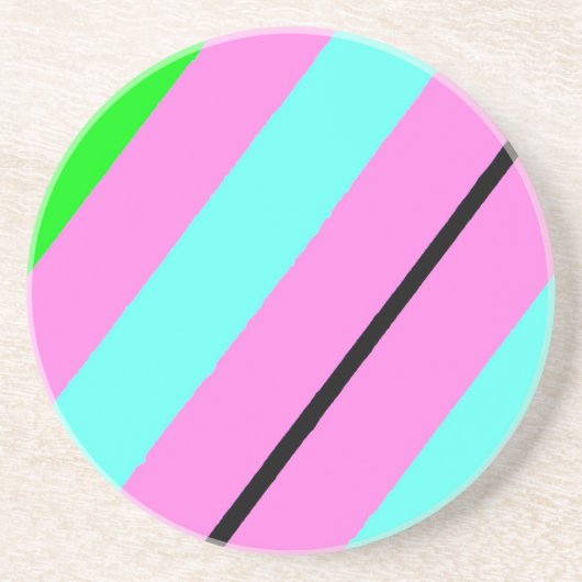 Kleurlijnen Zandsteen Onderzetter (Voorkant)