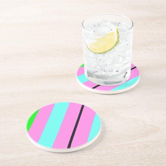 Kleurlijnen Zandsteen Onderzetter (Zijkant)