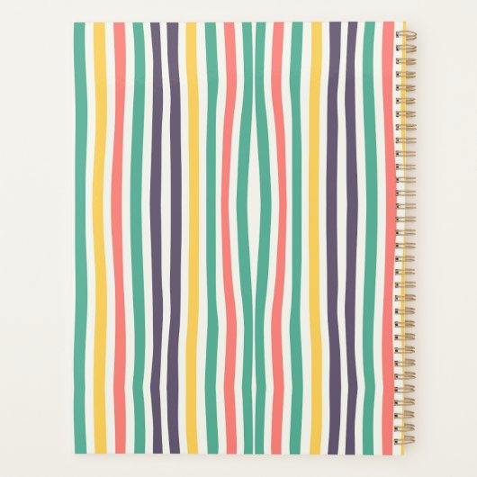 Kleurlijnenplanner Modern Flowers Planner (Achterkant)