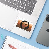 Kleurlingen (POC) trots Sticker (Laptop met iPhone)