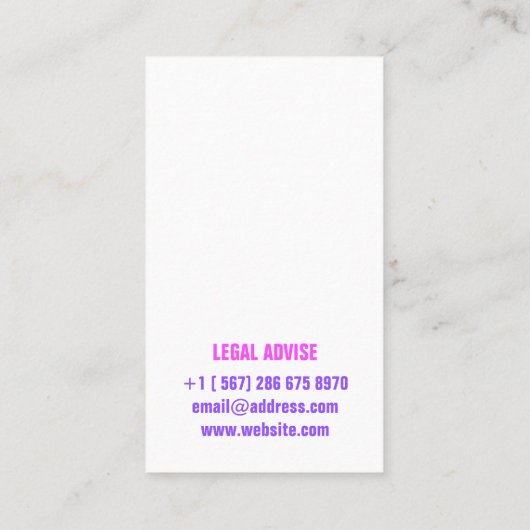 kleurloos instagram visitekaartje (Achterkant)