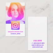 kleurloos instagram visitekaartje (Voorkant / Achterkant)