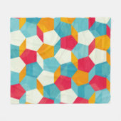 kleurloos mozaïekpatroon fleece deken (Voorkant (Horizontaal))