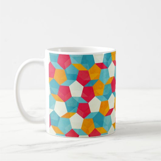 kleurloos mozaïekpatroon koffiemok (Links)