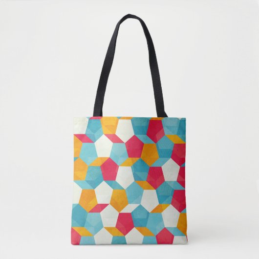 kleurloos mozaïekpatroon tote bag (Voorkant)