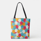 kleurloos mozaïekpatroon tote bag (Achterkant)