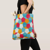 kleurloos mozaïekpatroon tote bag (Dichtbij)