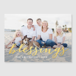 Kleurloze blessings Holiday Foto Thin Magnetic Car