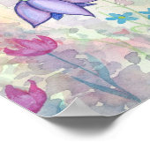 Kleurloze Bloemenfee Kunst Poster Print (Hoek)