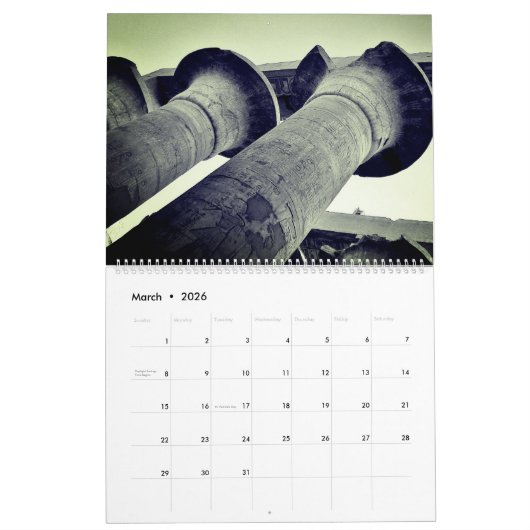 Kleurloze Egypte Kalender (Mar 2026)
