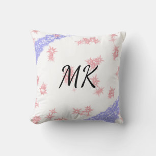 Kleurloze glitter spark pattern add monogram kussen