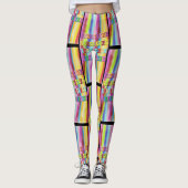 Kleurloze hypnotische kleuren schitteren als knopp leggings (Voorkant)