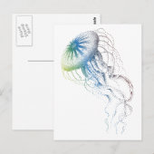 kleurloze kwal briefkaart (Voorkant / Achterkant)