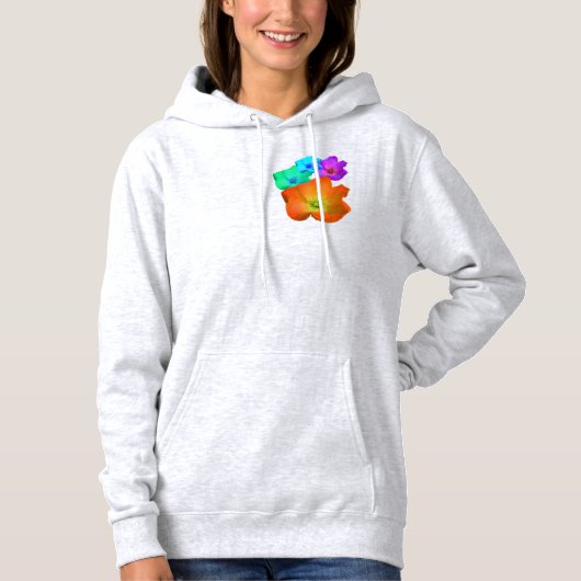 Kleurloze rozen hoodie (Voorkant)