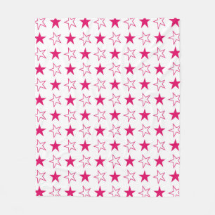 Kleurloze sterren, roze sterren fleece deken