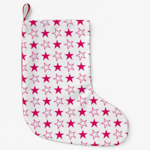 Kleurloze sterren, roze sterren kleine kerstsok