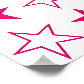 Kleurloze sterren, roze sterren poster (Hoek)