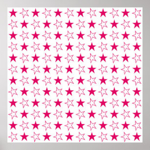 Kleurloze sterren, roze sterren  poster