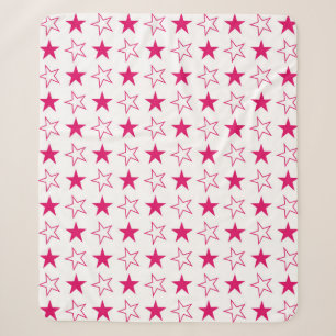 Kleurloze sterren, roze sterren  sherpa deken