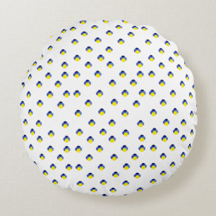 Kleurmatch Circle Block Design Rond Kussen