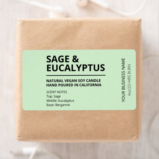 Kleurmerktekens van de soort Sage en Eucalyptus Etiket (Insitu)