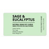 Kleurmerktekens van de soort Sage en Eucalyptus Etiket (Voorkant)