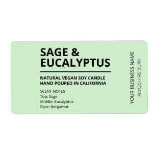 Kleurmerktekens van de soort Sage en Eucalyptus Etiket