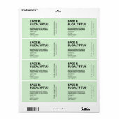 Kleurmerktekens van de soort Sage en Eucalyptus Etiket (Full Sheet)