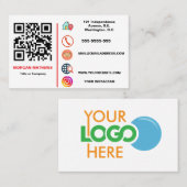 Kleurminimalistisch professioneel bedrijf Logo QR- Visitekaartje (Voorkant / Achterkant)