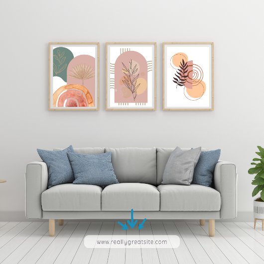 Kleurminimalistische cirkel BOHO Poster