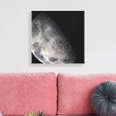 Kleurmozaïek van de maan op aarde canvas afdruk (Insitu (Woonkamer))