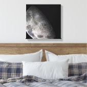 Kleurmozaïek van de maan op aarde canvas afdruk (Insitu (Slaapkamer))