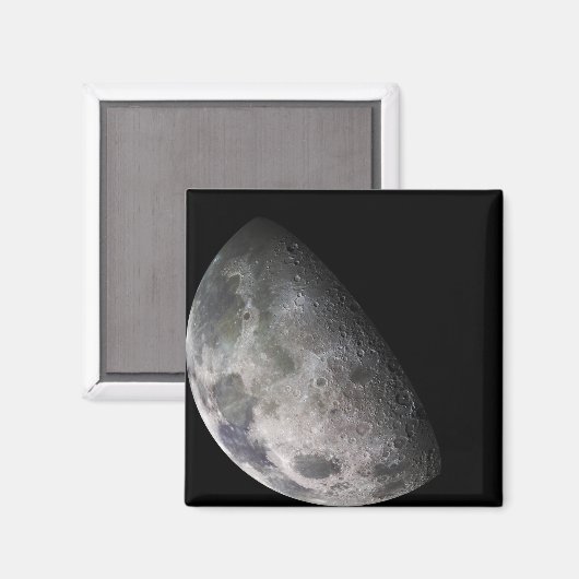 Kleurmozaïek van de maan op aarde magneet (Voorkant / Achterkant)