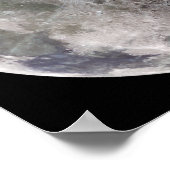 Kleurmozaïek van de maan op aarde poster (Hoek)