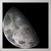 Kleurmozaïek van de maan op aarde poster (Voorkant)