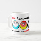 Kleurmutaties van vogels koffiemok (Voorkant links)